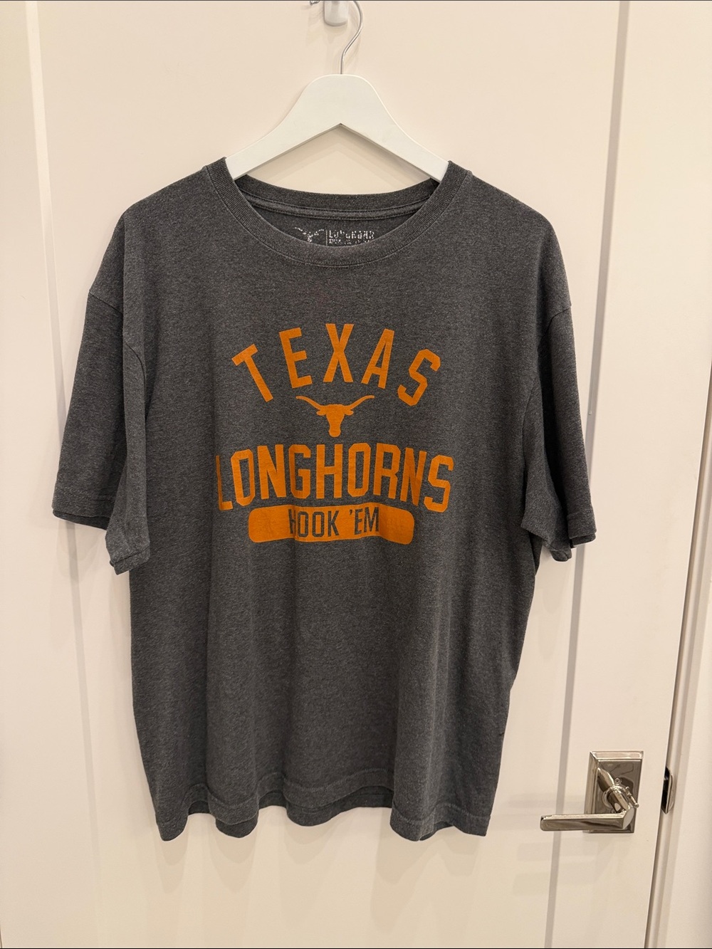 Texas Longhorns Gray Graphic Tee - Orange Print